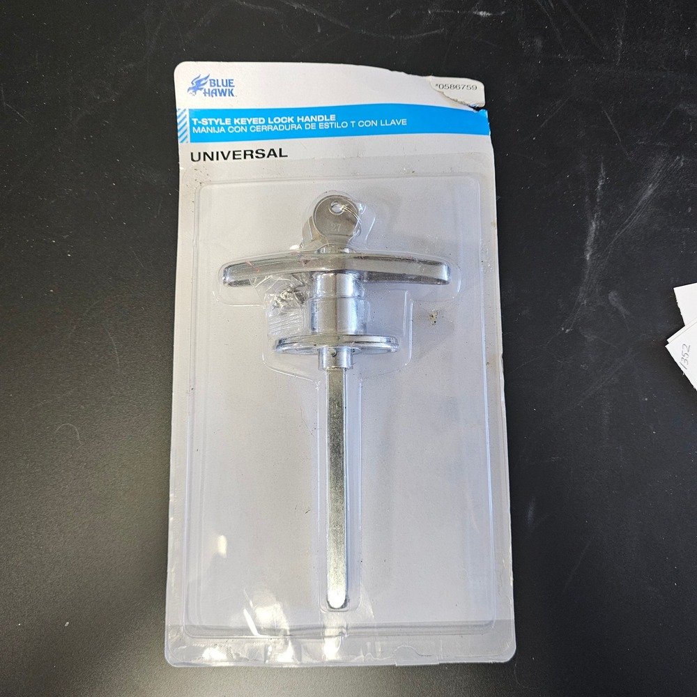 Blue Hawk T Style Keyed Lock Handle Universal Chrome Garage Door Replacement‎